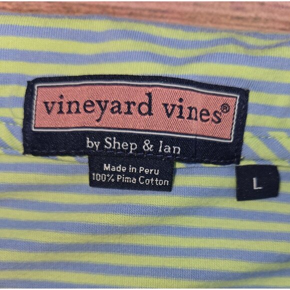 Vineyard Vines Mens Polo Large Striped 100% Pima Cotton - Picture 5 of 7